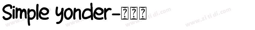 Simple yonder字体转换